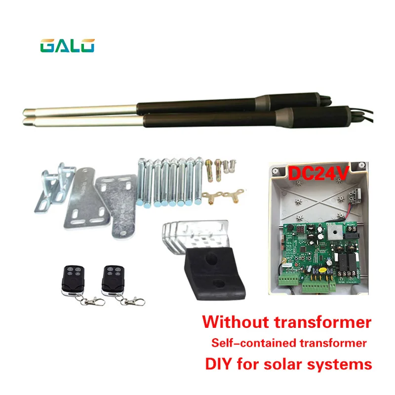 AC110V/220V 24VDC 200KG Per Leaf Electric Linear Actuator Engine Motor Automatic WIFI Solar Swing Gate Opener Motor Kits