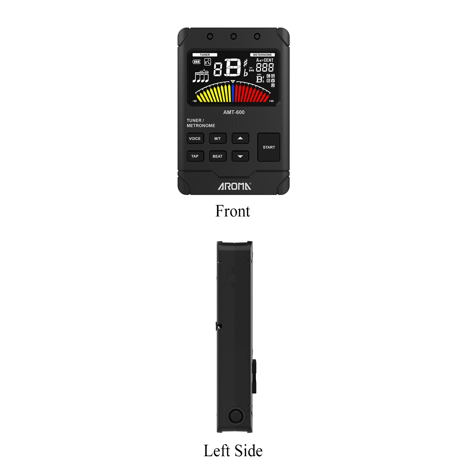 AMT-600 Digital Metronome Tuner Rechargeable Device with Stereo Headphone Output Calibration Tuner for Guitar Instruments image 3