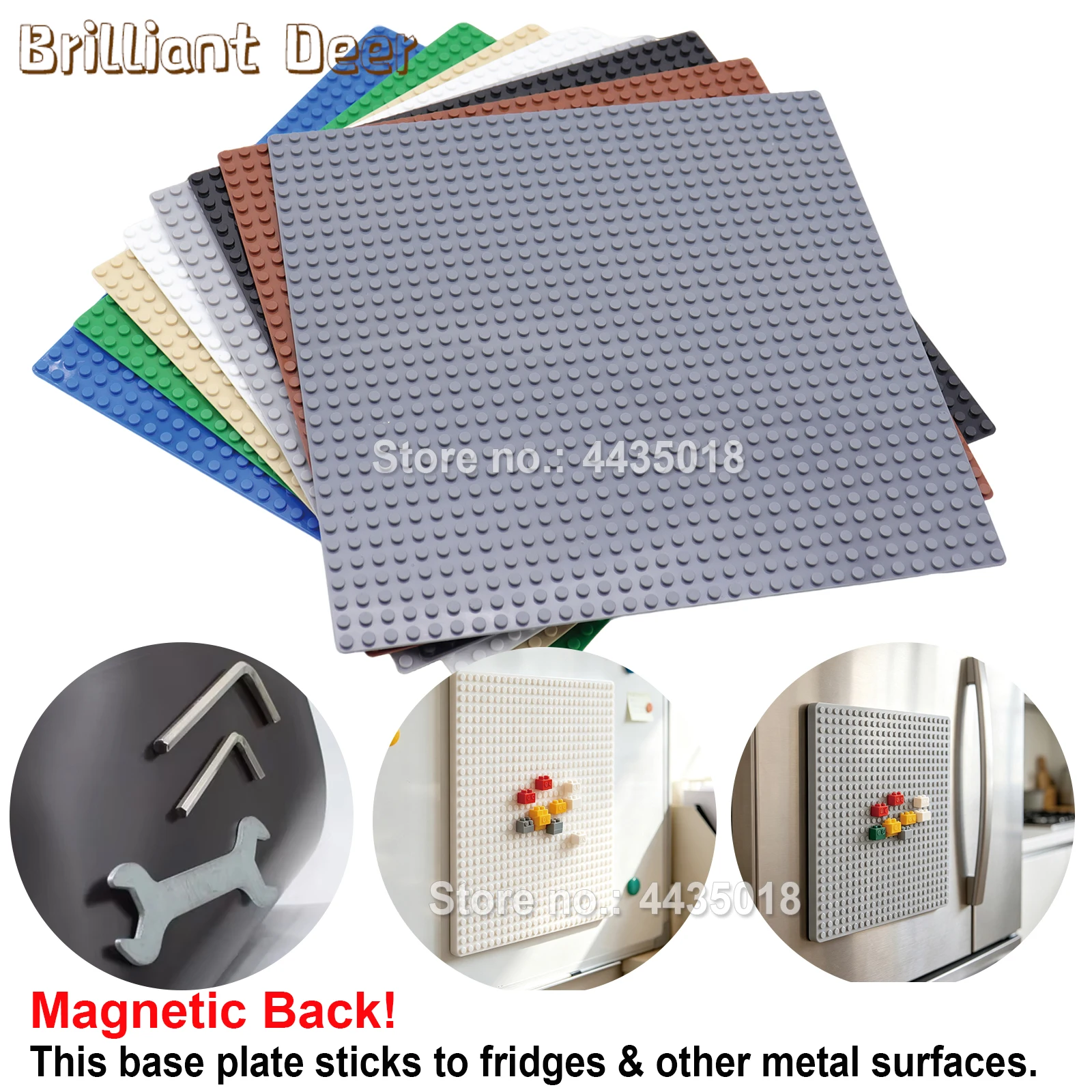 32x32 Noppen Magnetische Bauplatte Klassische Kleine Bausteine MOC Kreative Kühlschrank-Wanddekoration DIY-Bausteinzubehör