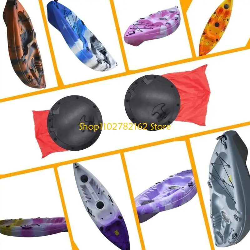 

547B 6'' Black Deck Plate Deck with Storage Bag for Fishing Kayaks Boating Deck Plate Cover