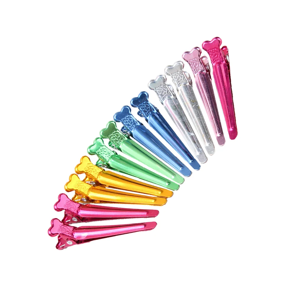 

Colorful Perm Hair Clips Fashion Aluminum Crocodile Positioning Barrette for Women Hairdresser