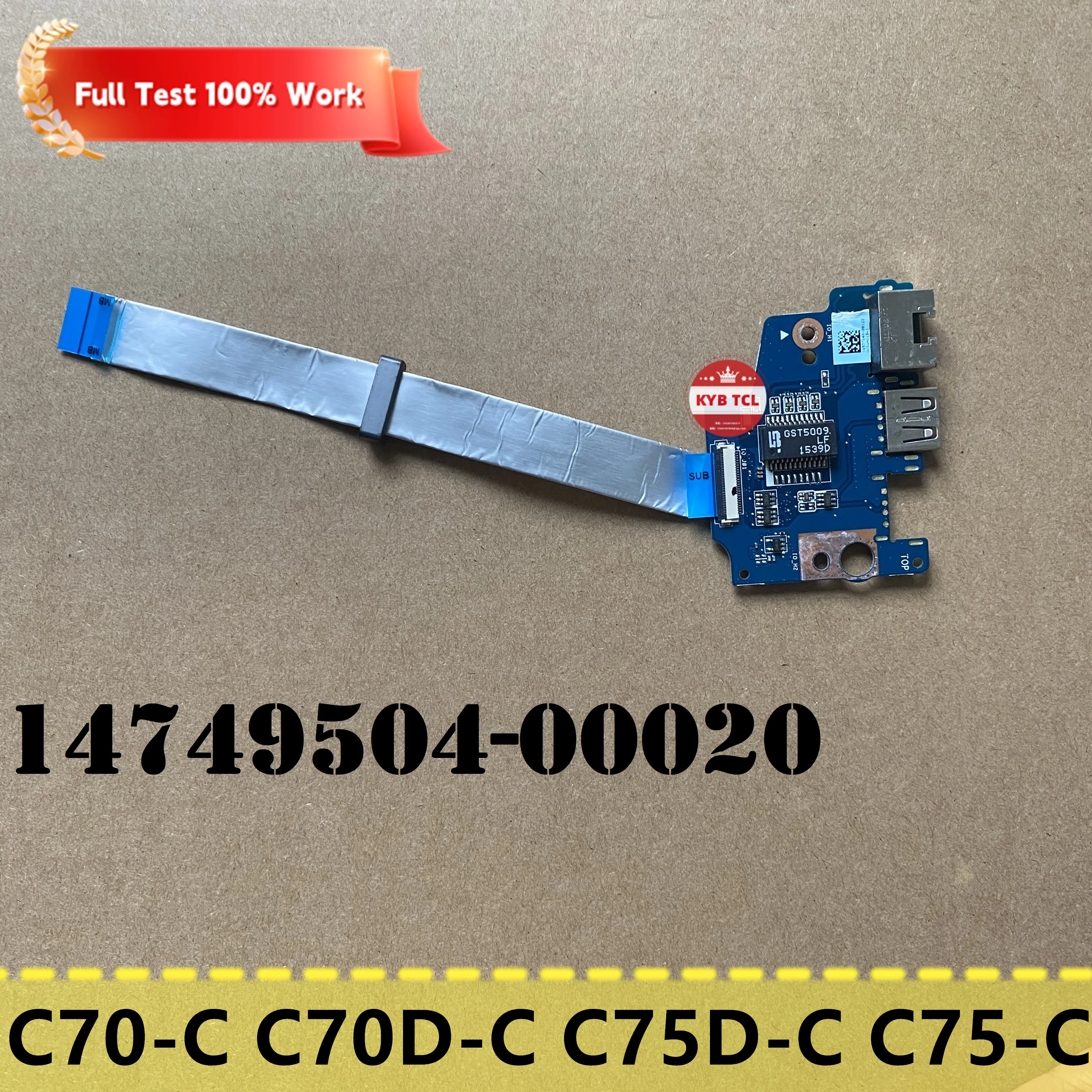 Para Toshiba Satellite C70D-C C70-C C75-C C75D-C Laptop DVD Drive Conector Sata Ou LED Board Ou cabo Ou Pcb USB Lan Card Board 69N0DQD10801 14749504-00020 69N0DQE10B01