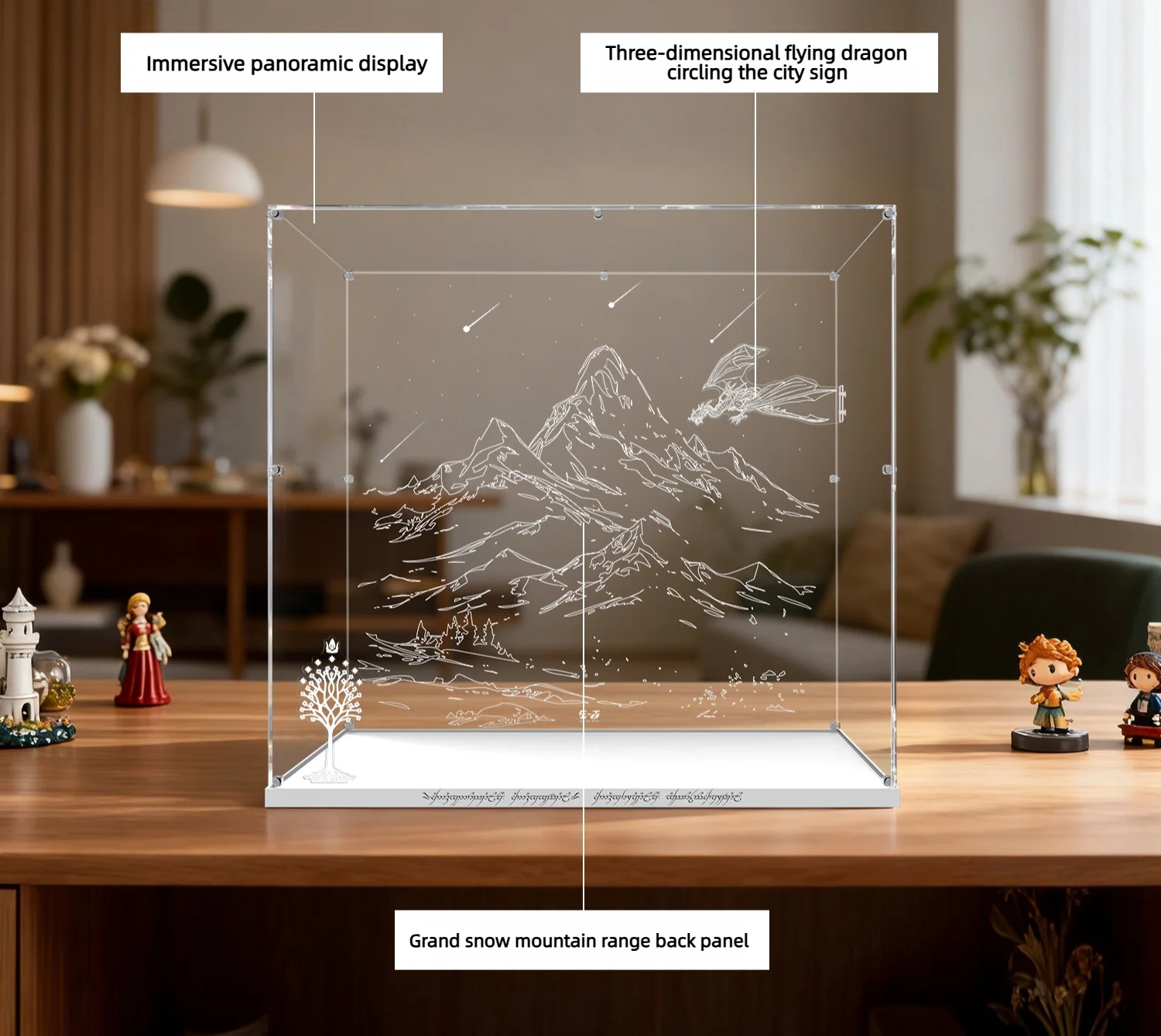 Acrylic Display Case suitable for Lego 11377 Minas Tirith Fortress Dustproof Storage Display case