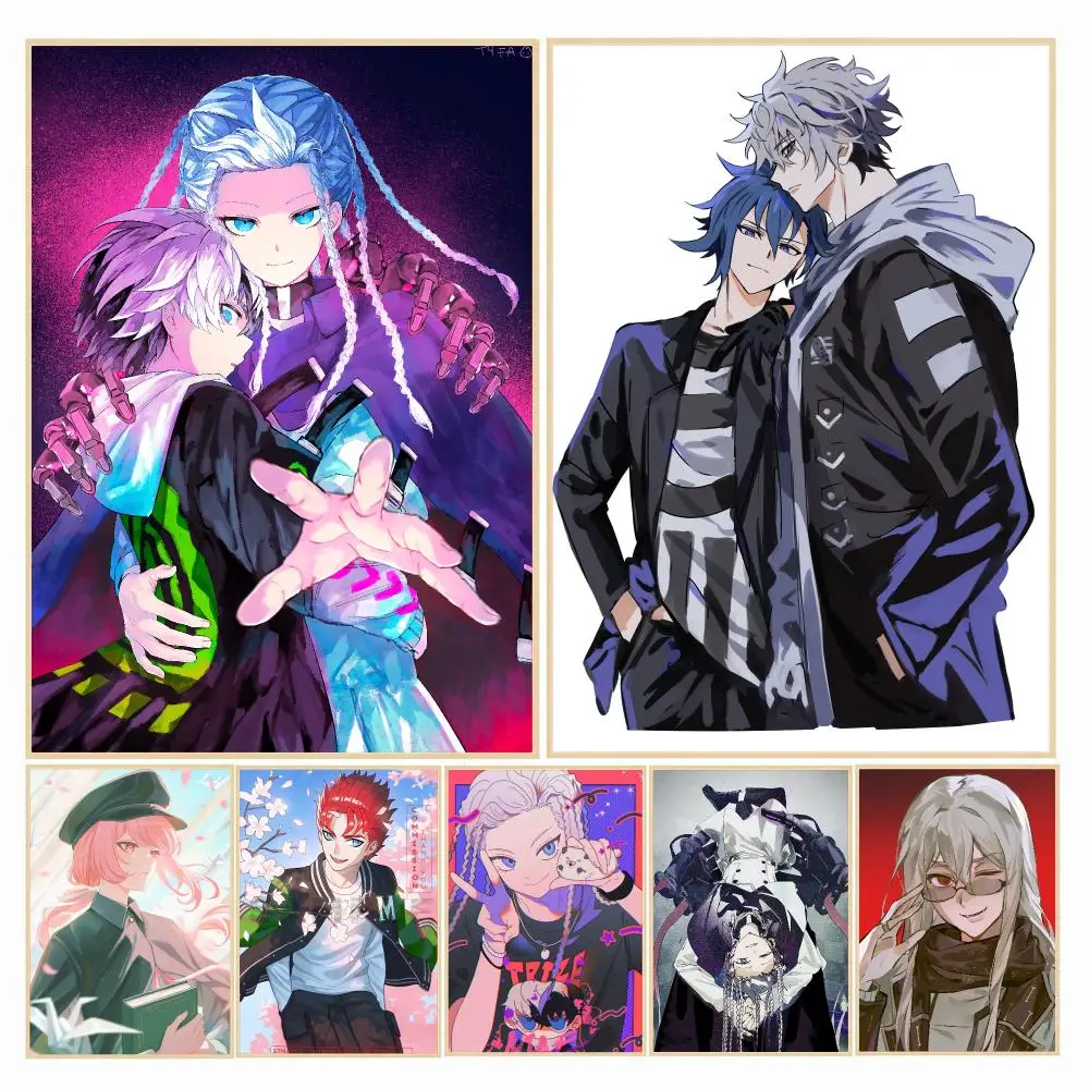 anime T-Tribe Nine-E Poster Decorative Wall Art Sticker for Cafe Office Bedroom and Living Room