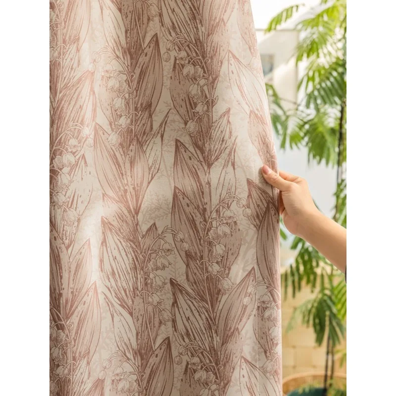 Modern Milk Tea Color Curtains for Living Room Bedroom Blackout Simple Luxury Velvet Curtain American Style Custom Home Curtains