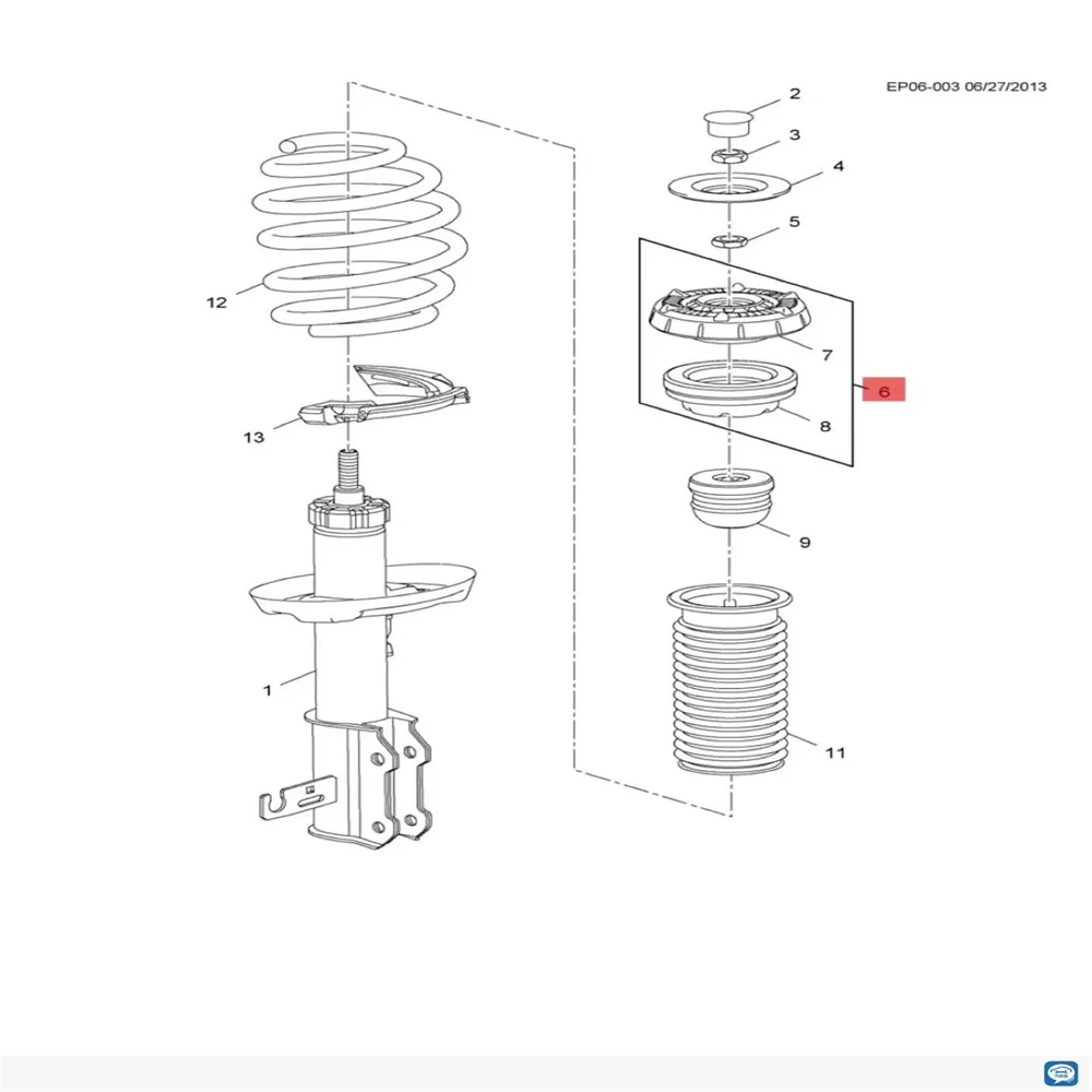 Auto Parts Front Shock Absorber Mount for Chevrolet Cruze Volt Opel Astra 22809842 13505131 13501413 13505854