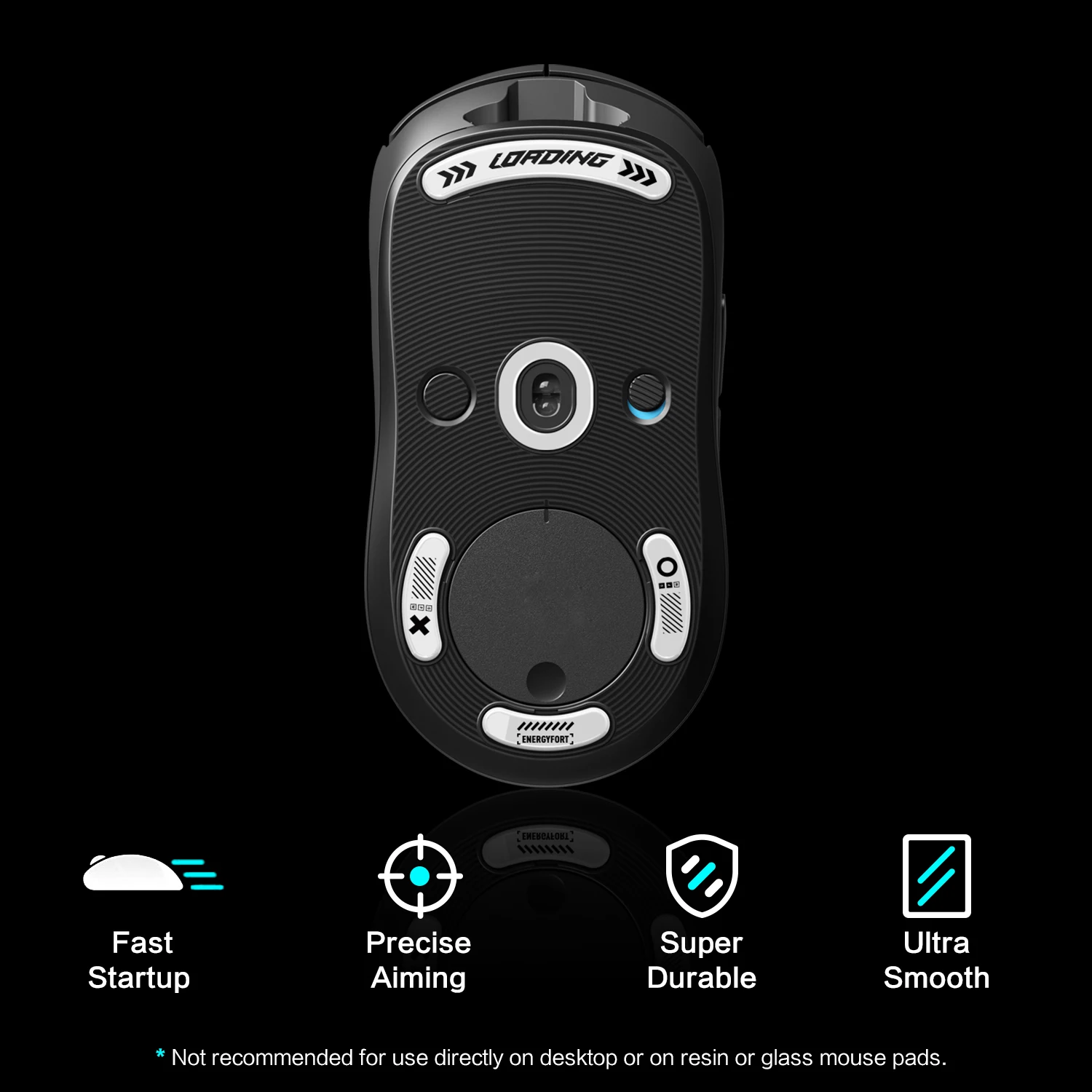 Bordi curvi arrotondati piedini per Mouse pattini per Mouse tappetini per Mouse vetro liscio per Logitech G Pro sostituzione piedini per Mouse da gioco Wireless