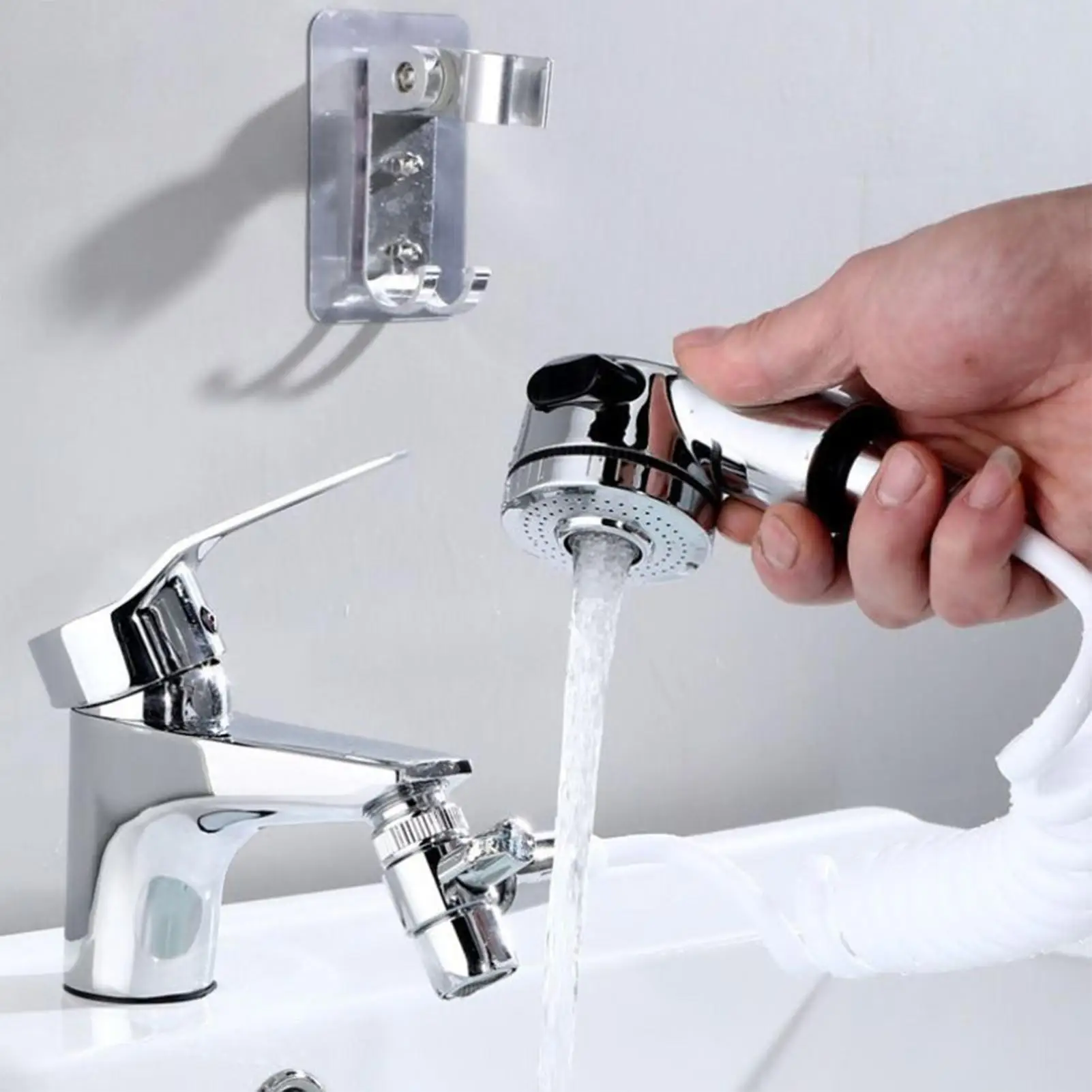 

Насадка-распылитель для кухонного смесителя, набор насадок для ручного распылителя для кухонной раковины, набор адаптеров для душевого шланга, подставка для головки для утилиты