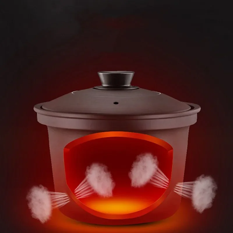 Supor หม้อตุ๋นไฟฟ้าหม้อหุงข้าวเซรามิค Stew สุขภาพโจ๊กหม้อเครื่องปั้นดินเผาสีม่วง4หม้อหม้อซุปเซรามิคไฟฟ้า