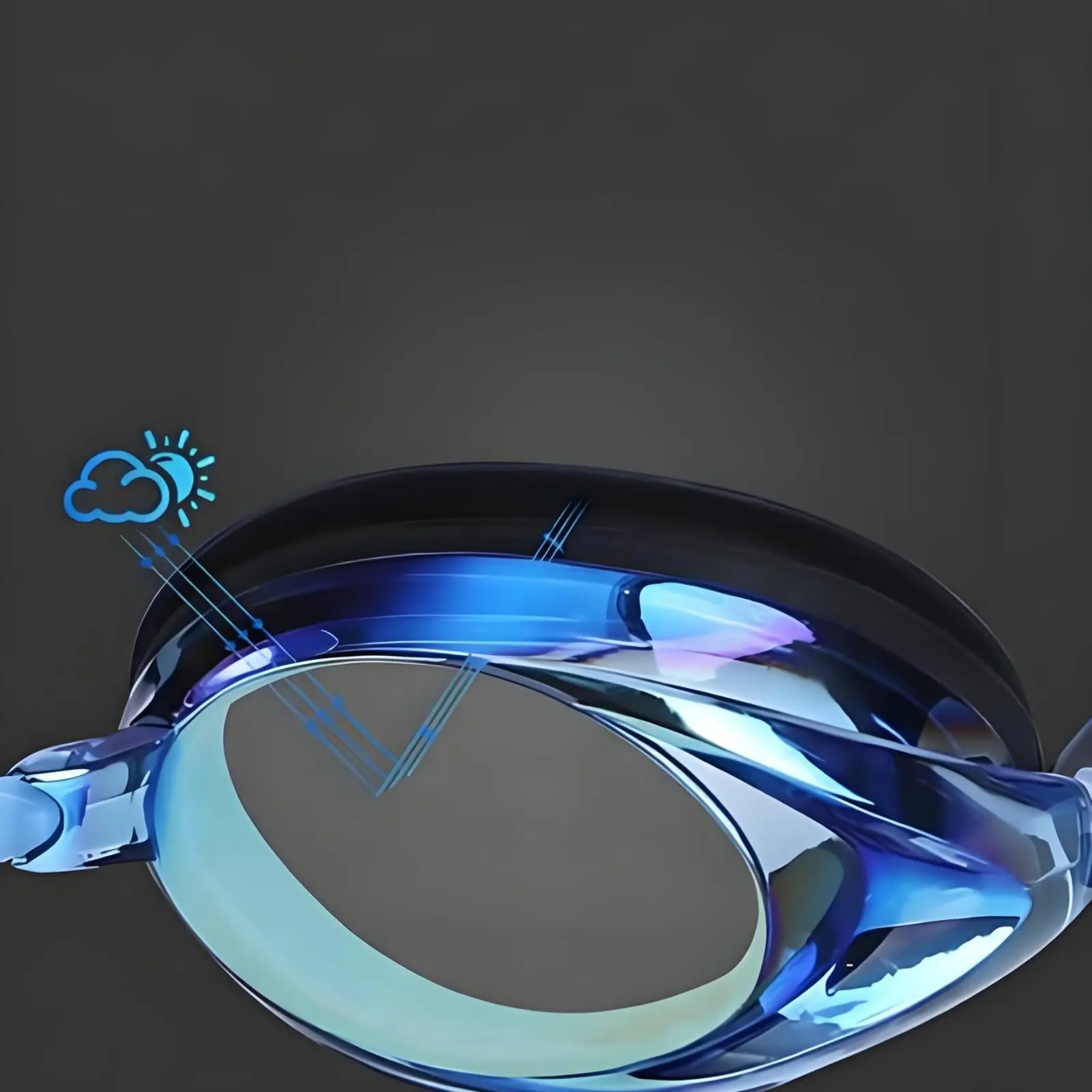 Racing Aquatic Goggles Waterproof Mirrored Performance Goggles Swimming Equipment Glare Reduction Wide Vision for Adults