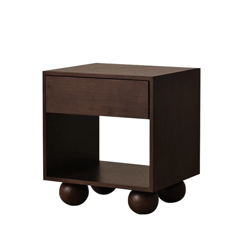Solid wood bedside table Nordic sofa locker, bedroom small apartment side cabinet versatile