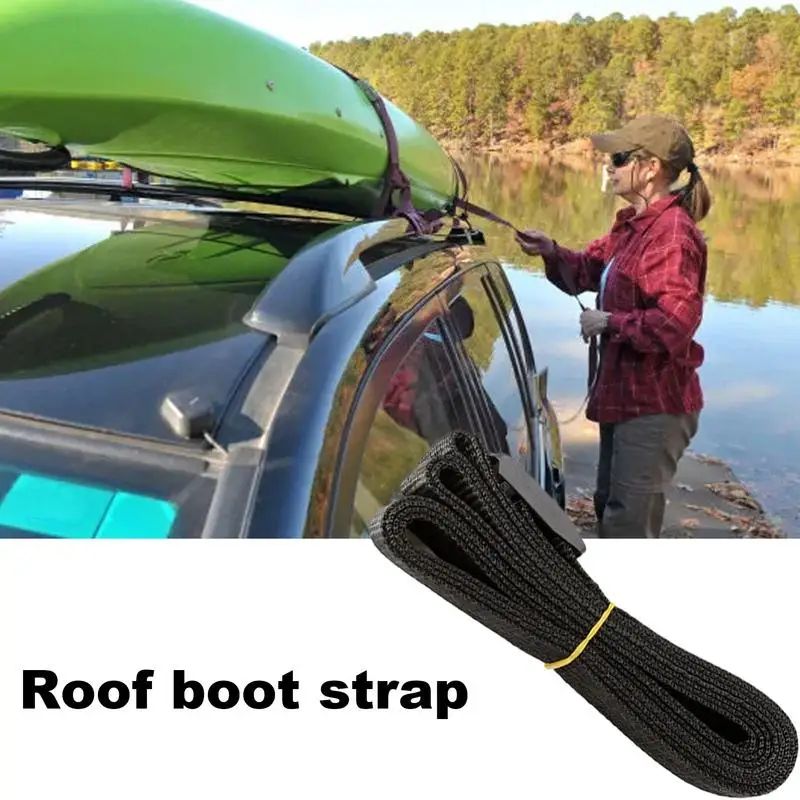 Tie Down Straps Trailer ดึงเรือ Cam Straps Kayak Tie Down Straps Rooftop Cargo Straps สําหรับกระดานโต้คลื่นเรือแคนู Paddleboards