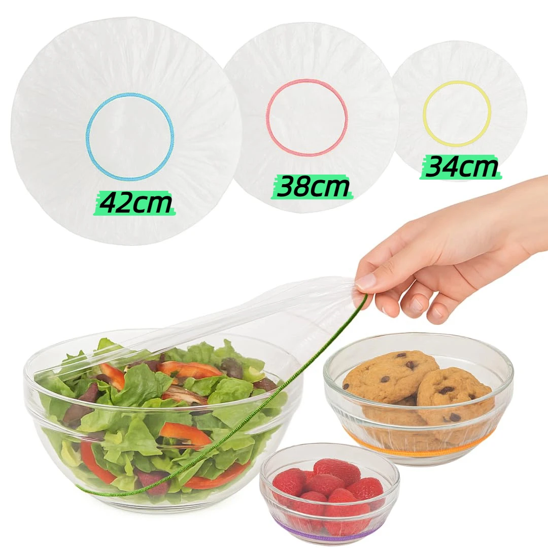 【セール中】使い捨て食品カバーバッグラップビニール袋弾性食品ボウル保護カバー果物野菜保存袋鮮度保持袋