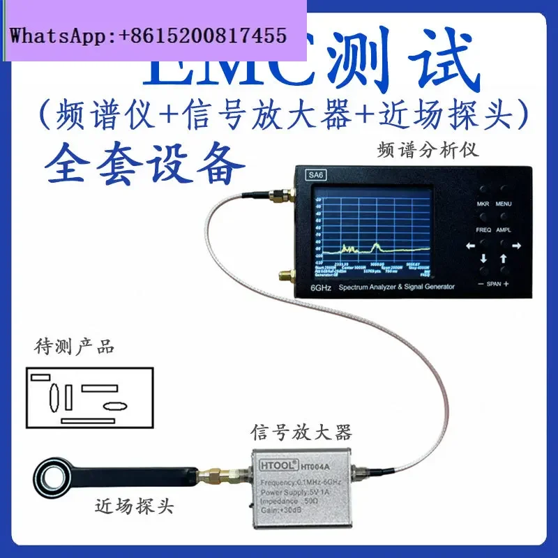 EMC professional receiver (including spectrum analyzer + signal generator) + EMC near-field probe