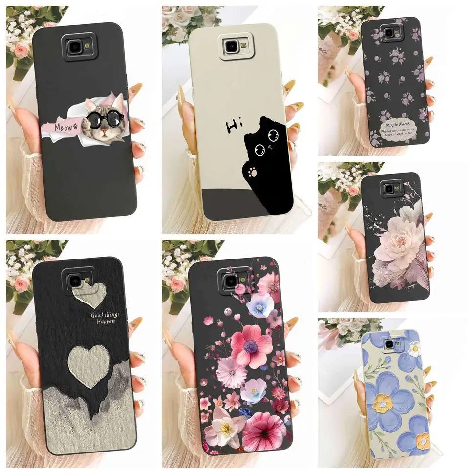 For Samsung Galaxy J7 Prime G610F Case Flower Cartoon Phone Cover For Samsung j7 Prime On7 (2016) 5.5" Shockproof Shell Coque