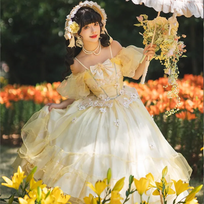 

Egg Roll Long Daily Style plus Size Lolita Wedding Dress