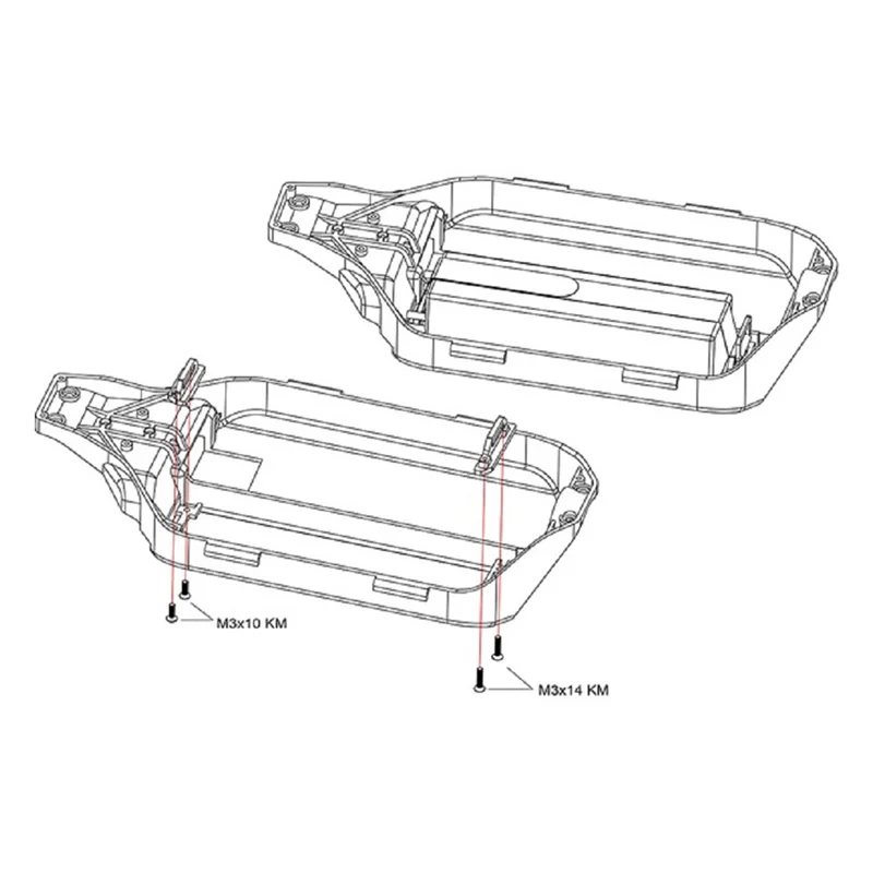 Support de batterie en métal avec sangle de batterie, noir, pour Trax 1/10 Maxx Small X