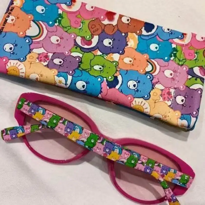 

НОВЫЕ модные солнцезащитные очки Kawaii Care Bear, классические ретро-очки, женские брендовые винтажные солнцезащитные очки для путешествий, женские очки с антибликовым покрытием