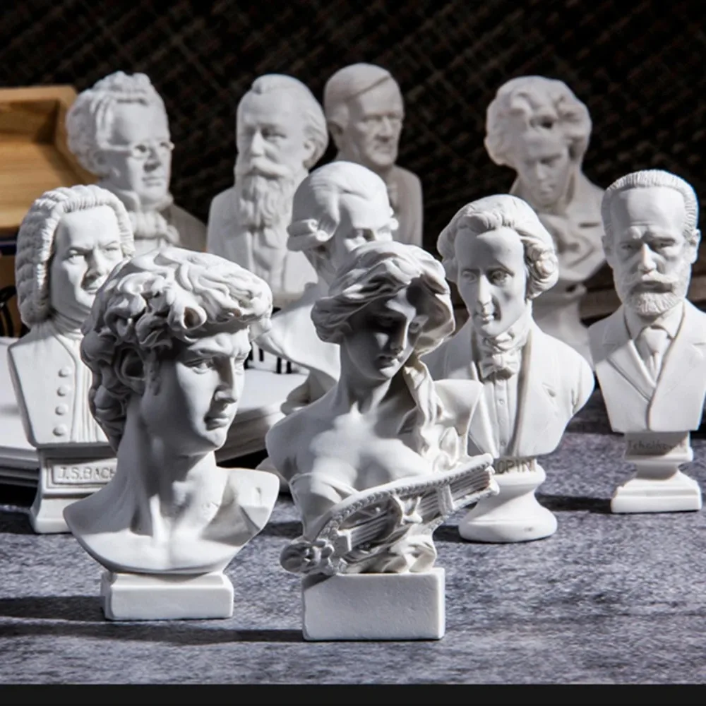 Morden Sculpture Table Mini Ornament Greek Mythology Plaster Statue David Resin Figure Gypsum Drawing Practice Crafts Decoration