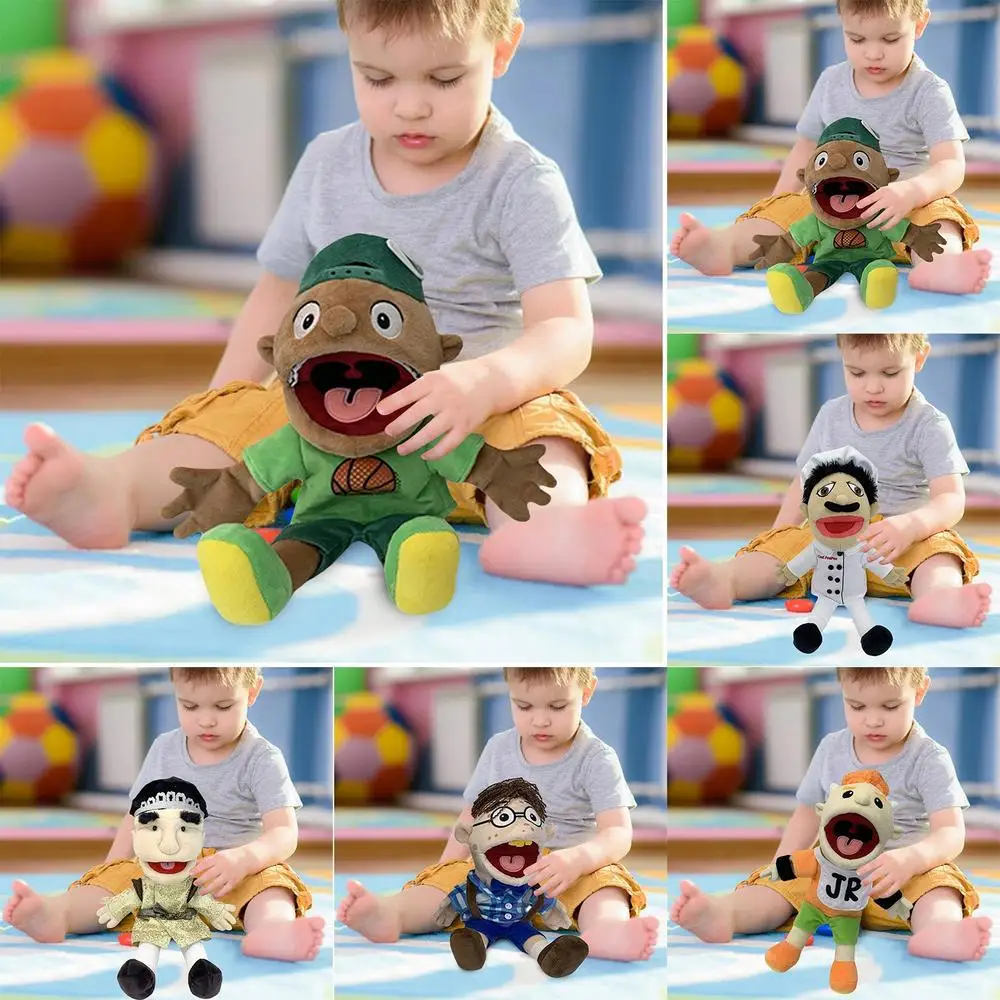 Game Jeffy Hand Puppet Plush Dolls Coby Chef Prince Joseph Junior Finger Muppet Plushie Toy Soft Figurine Sleeping Gift For Kids