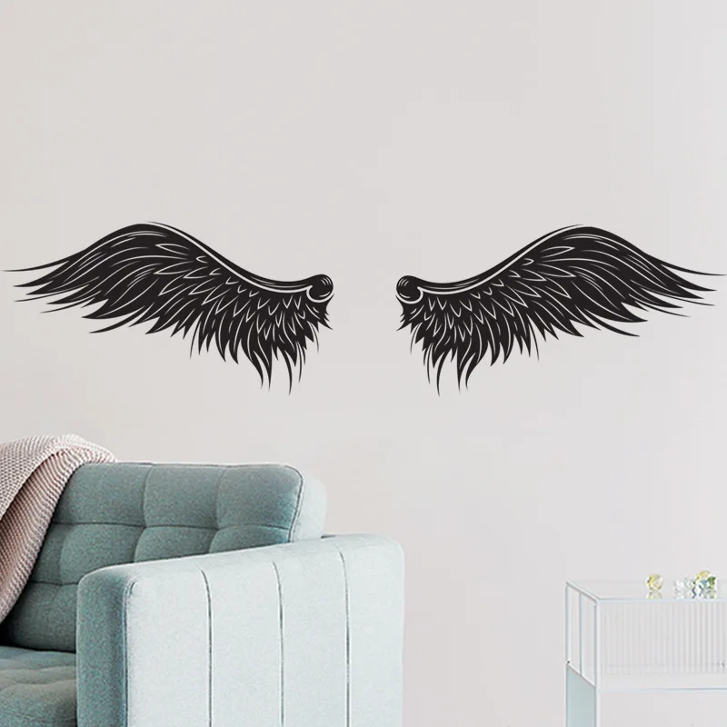 Mamalook-Black Feather Wing Wallpaper Environmentally Friendly Waterproof Self Adhesive PVC Elegant Classical Life