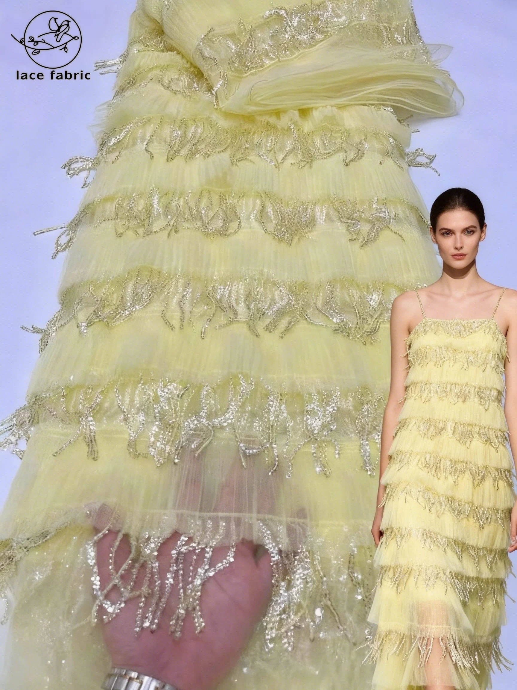 

Красивое нигерийское кружево с пайетками и бахромой, африканское кружево с бусинами, ткань 2026 года, высококачественное африканское французское тюлевое кружево для платья