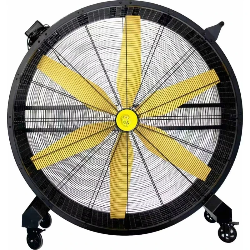 Portable circular electric cooling fan, high airflow, push-pull design, suitable for outdoor and home use