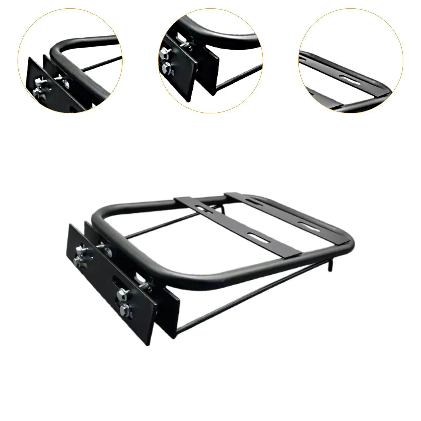 Rack de bagagem traseiro para prateleira de suporte de motocicleta, fácil instalação, suporte de extensão, caixa traseira, rack de carga de bicicleta elétrica