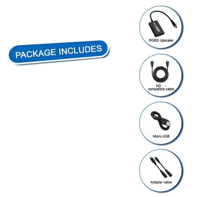 【حصريًا!】ملحقات ألعاب وحدة التحكم - محول متوافق RGBS HD محول فيديو 16/9 4/3 لـ SEGA MD1 MD2 SNK #2