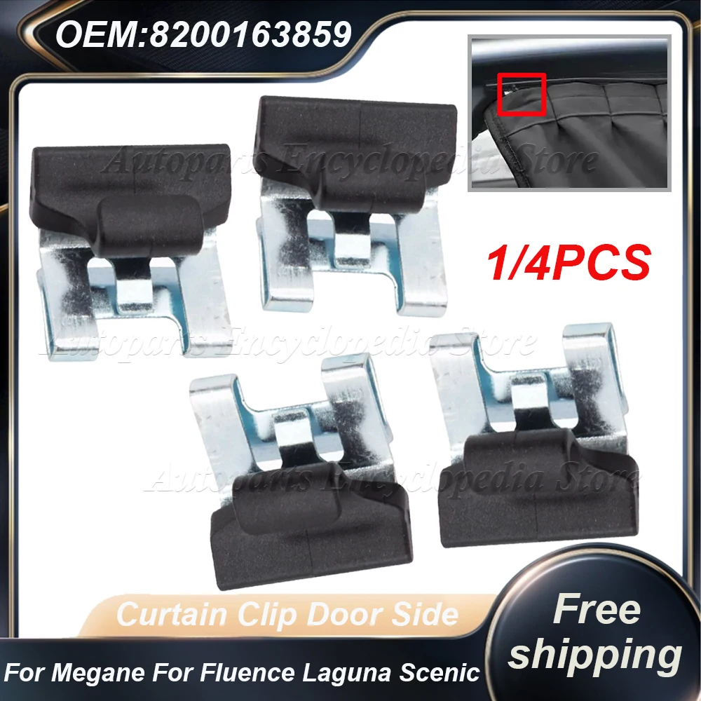 1/4pcs Curtain Clip Door Side For Megane 2 3 For Fluence Laguna 2 Scenic 8200163859 Fixing Clip