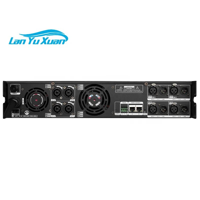 

2026 4 Channels 1200 Watts Class D Power Amplifier Subwoofer Professional DSP for Soundbar