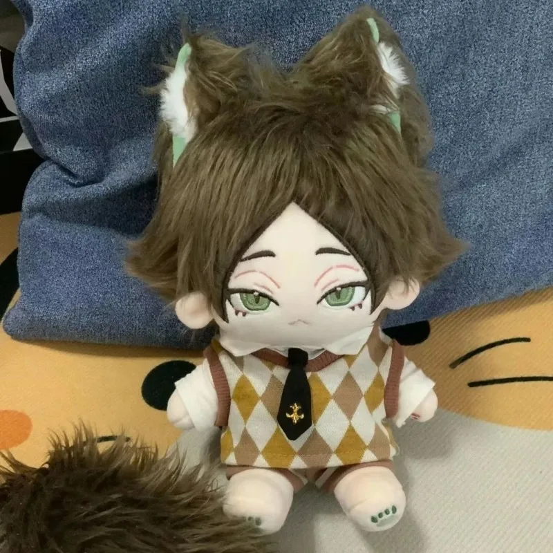 20cm Anime Role Boy Rintaro Suna Ear Tail Set Cosplay Soft Plush Doll Body With Skeleton Soft Plushies Model Toy Figures Gifts