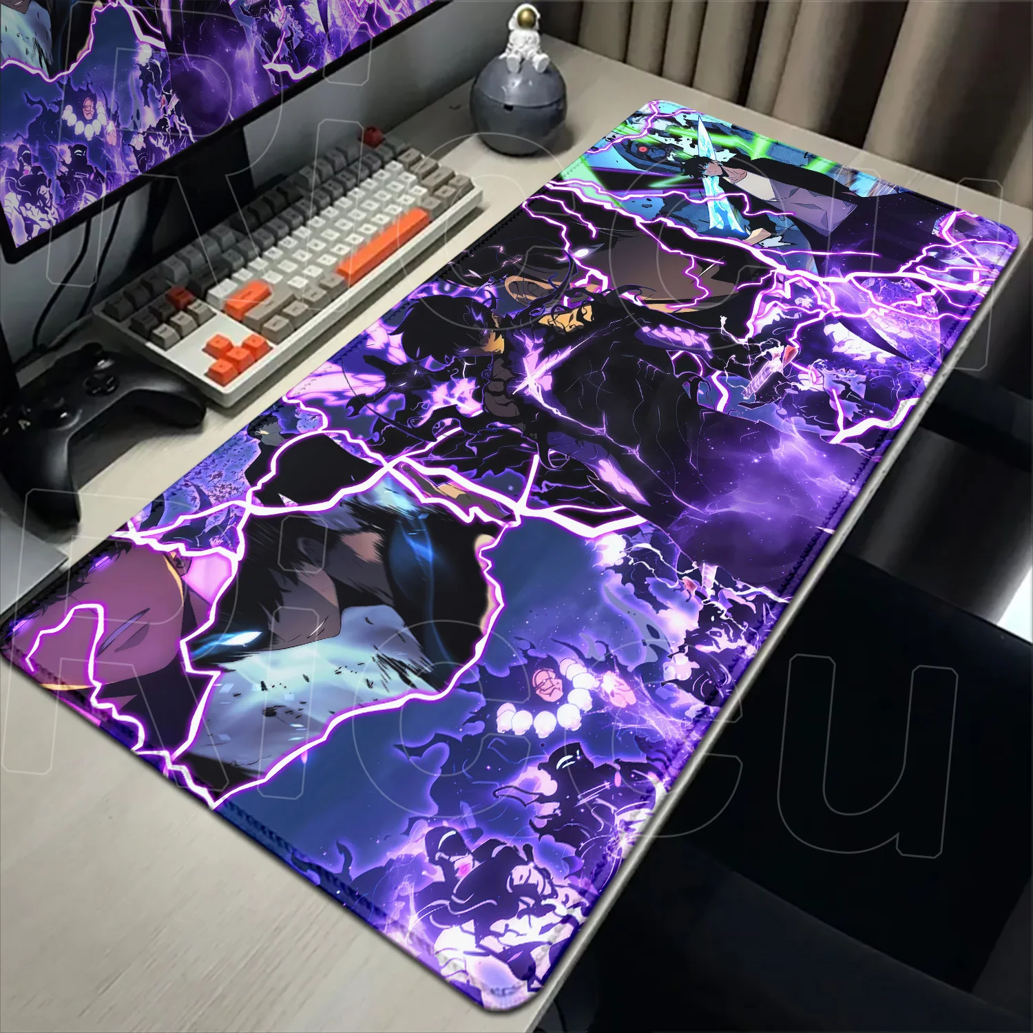 

XXL Natural Rubber Mousepad Anime Solo Leveling Keyboard Mausepad Computer Gamer Non-slip Desk Mats Gaming Accessories Mouse Pad