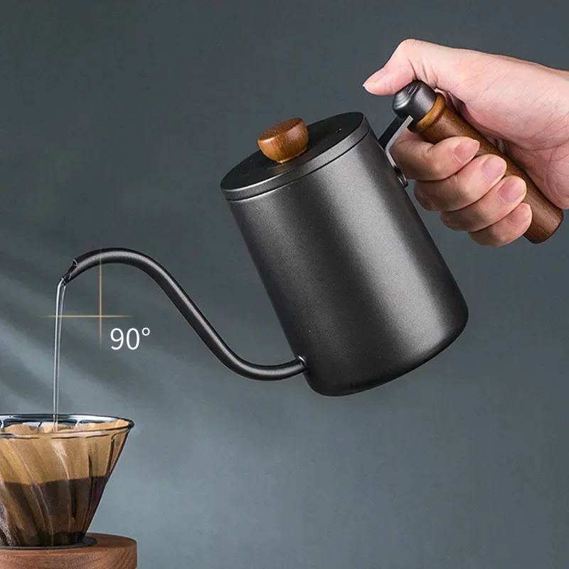 4~8pcs Pour Over Coffee Sets Coffee Bean Grinder Hot Water Drip Kettle Coffee Pot Outdoor Travel Wilderness Kit with Gift Box