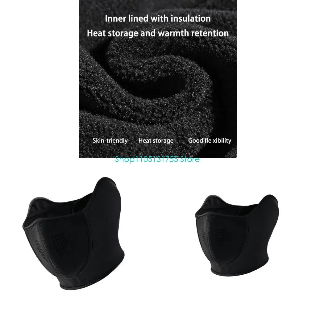 

Windproof Biking Face Cover Cold Weather Ski Mask Breathable Fleece Half Mask for Outdoor Skiing and Cycling