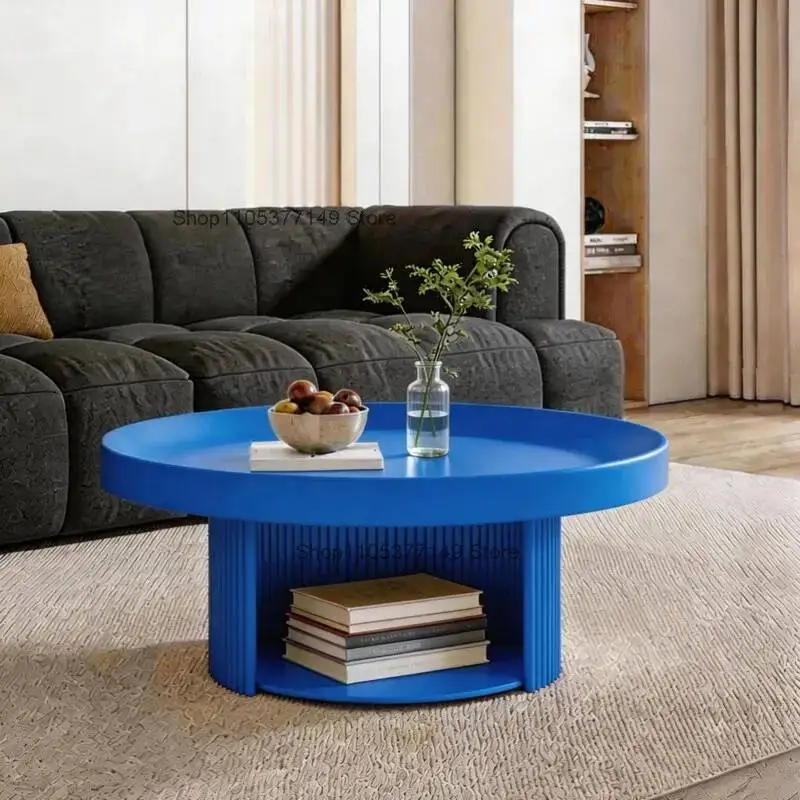 Table basse Dopamine pour salon, maison, simple, artistique, créative, design, colorée, ronde, table de canapé