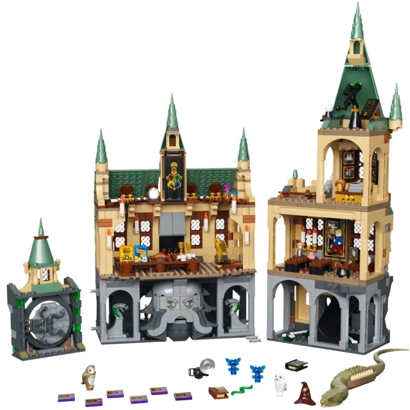 MOC Movie Magic Castle 76388 Village Visit Magic Village Building Model Building Hogsmeade Blocks Educational Toy Christmas Gift