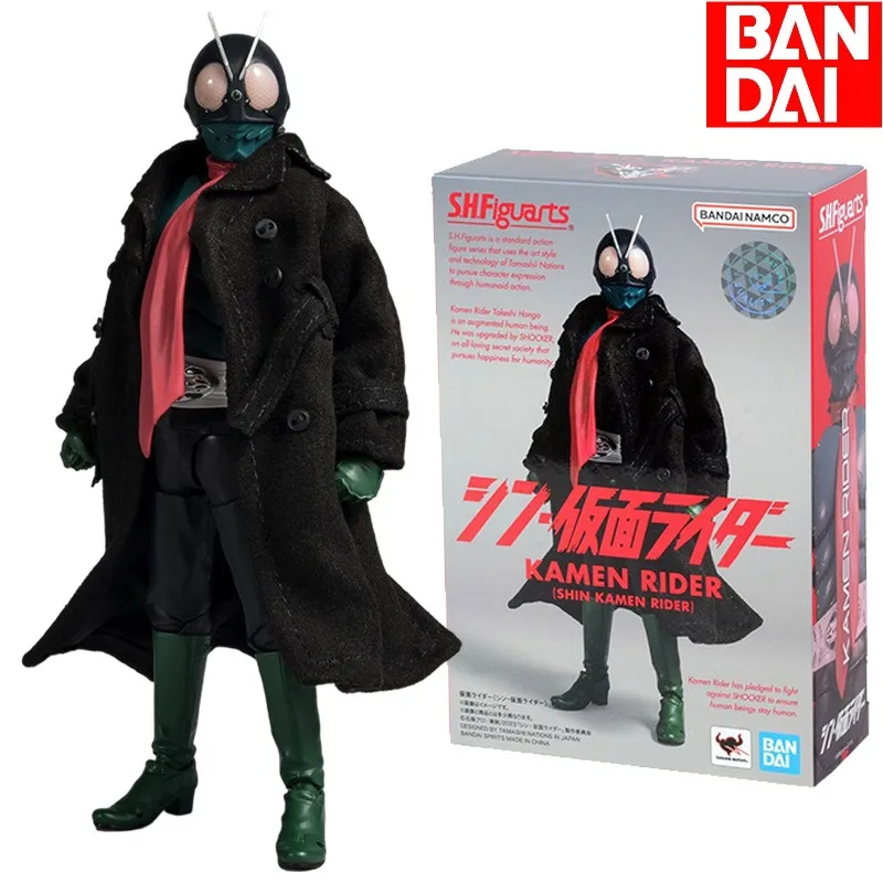 Bandai Original Spirits S.H.Figuarts Shf Shin Kamen Rider No. 1 Coat Anno Hideaki Anime Figure Model Collecile Action Toys Gifts