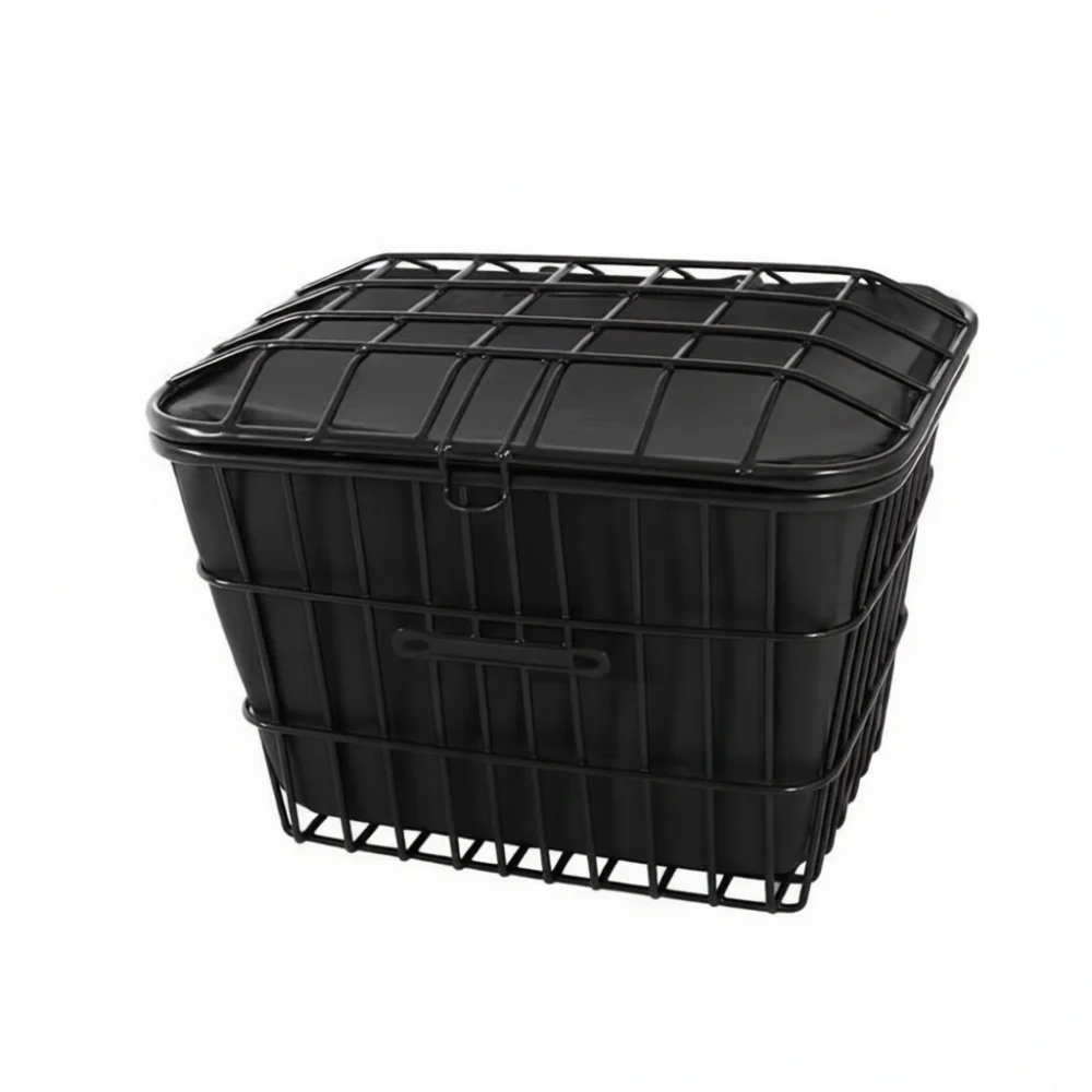Universal Steel Front Basket For Electric Bicycle Cycling Storage Container Bike Accessory Rack Cargo Delivery Holder