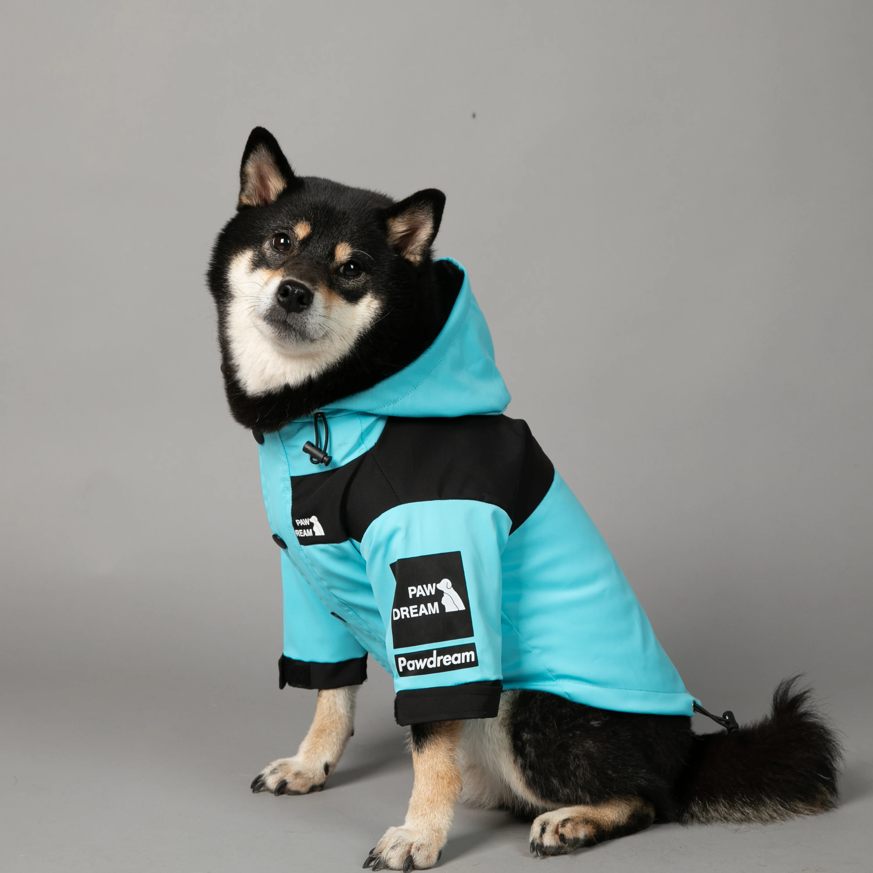 PAW DREAM Dog Clothes Raincoat For Small Big Dogs Wind Coat Windbreaker French Bulldog Hoodie Dogs Clothes Jacket Shiba Inu