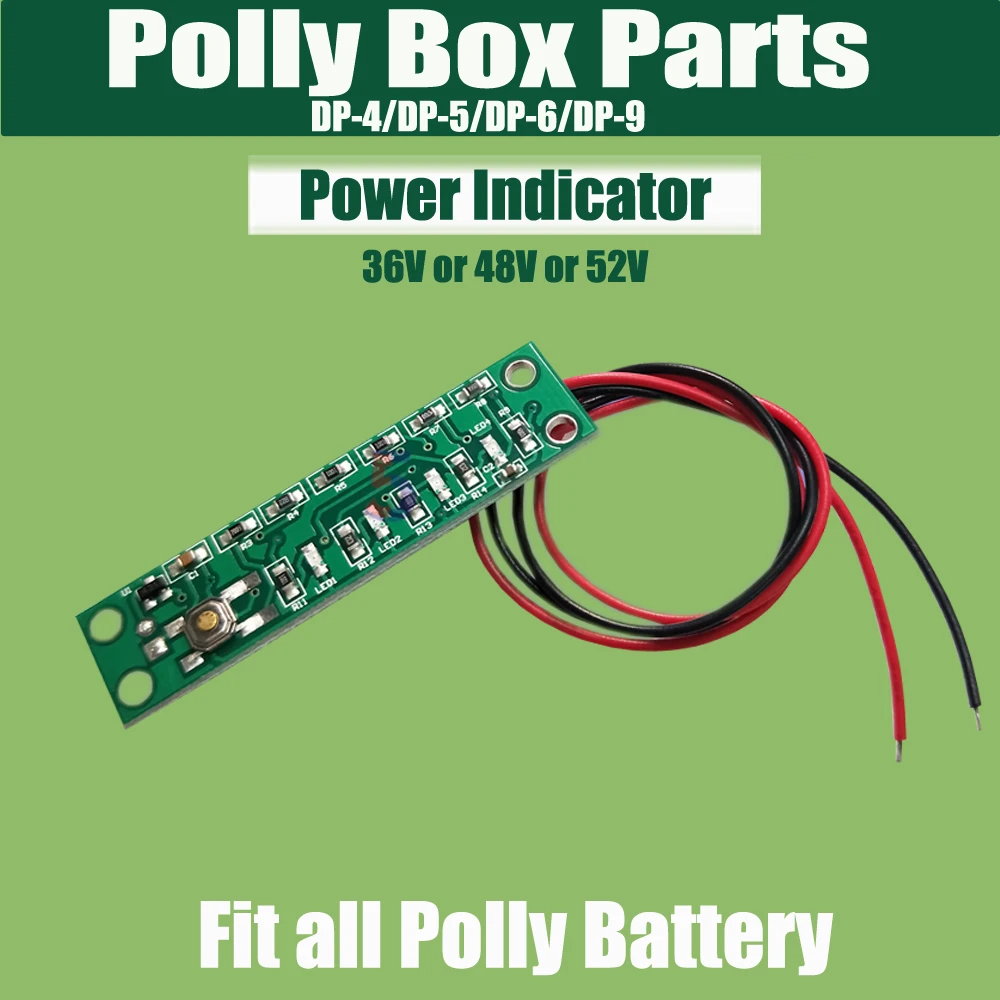 Ebike Reention Polly Battery Case Power Indicator 36V/48V 52V 4Pins/5Pins Plug Polly DP-4/DP-5/DP-6/DP-9 Down Tube Battery Box