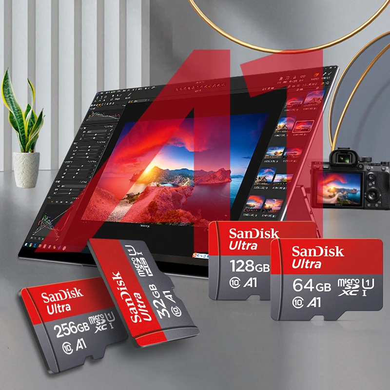 

SanDisk Memory Card Micro SD 64GB 128GB 256GB 512GB 1TB Class 10 UHS-1 V30 U3 4K MicroSDXC Max 200MB/s TF Trans Flash Mikro Card