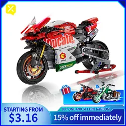 Technical Motorcycle V4 Building Blocks Set Adults Super Motorbike Model Kit Technical Racing Kids Assembled Toys Gifts For Boys