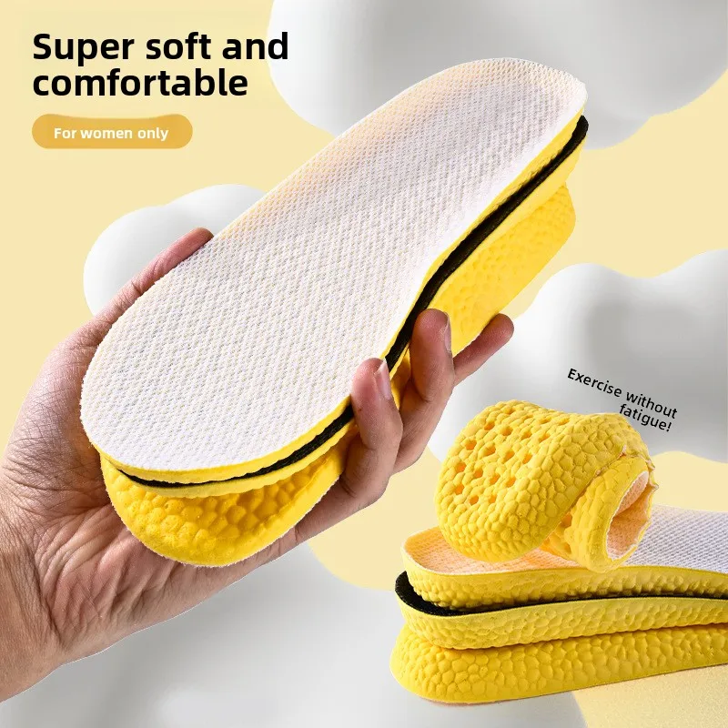 Soft Elastic Shoe Insoles for Cork Sandals Men Women Cloud‑Like Feeling Antibacterial Deodorant Breathable Sweat‑Absorbing