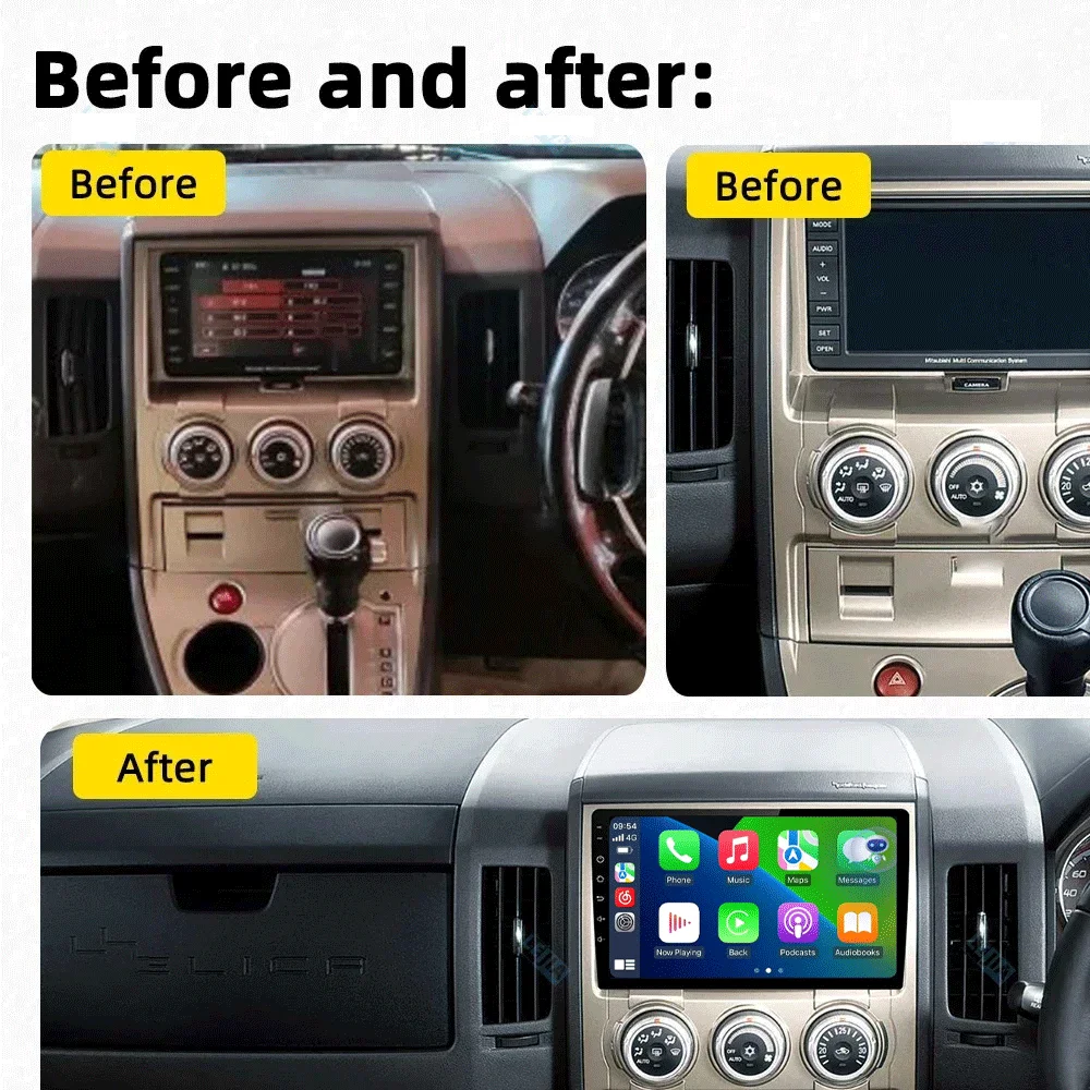 Android 16 For Mitsubishi Delica D5 2007 - 2009 RHD Auto Radio Stereo Head Unit Lettore Multimediale Navigazione GPS No 2din DVD