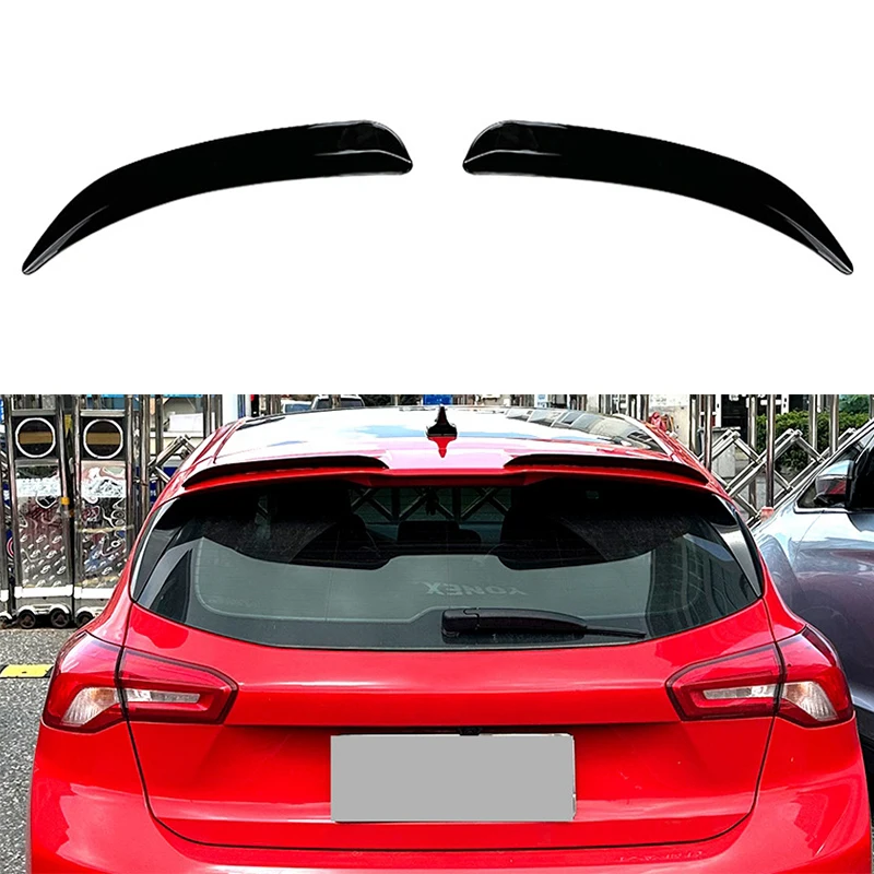 Car Rear Trunk Boot Spoiler Wing For Ford Focus ST Line Hatchback 2019-2023 Rear Roof Spoiler Wing Body Kits Tuning