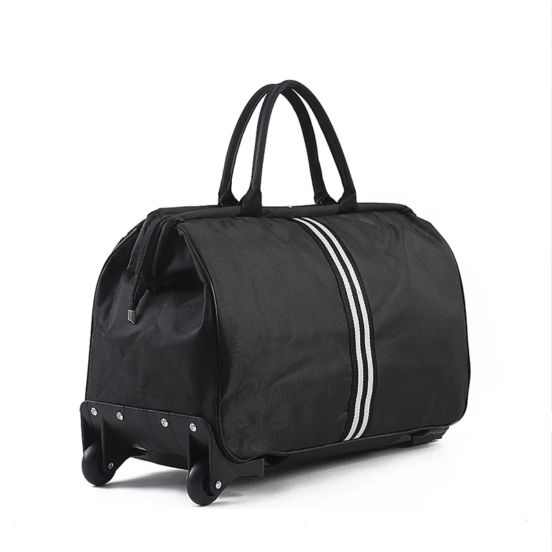 Grande Capacidade Bagagem Trolley Bag com Rodas Mala de Viagem Dobrável Duffle Cabin Mulheres Homens Mão Bagagem Carry On Bags