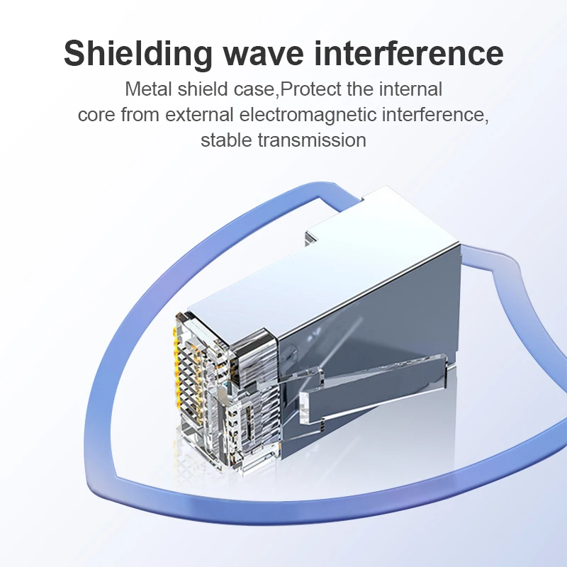 Rj45 Connector Cat6 Afgeschermde Netwerk Connectors Rj45 Plug 8p8c Terminals Voor Stp Ethernet Kabel Schakelaars Modem