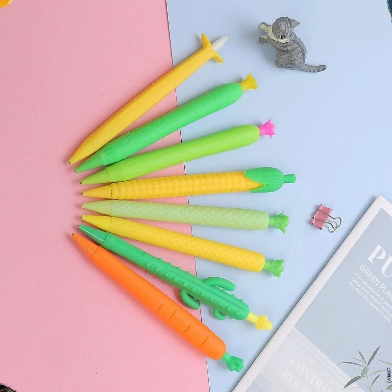 

12 Pcs Creative Cartoon Modeling Simulation Automatic Pencils 0.5mm 0.7mm Soft Glue Activity Pencil Press Pen Back To School