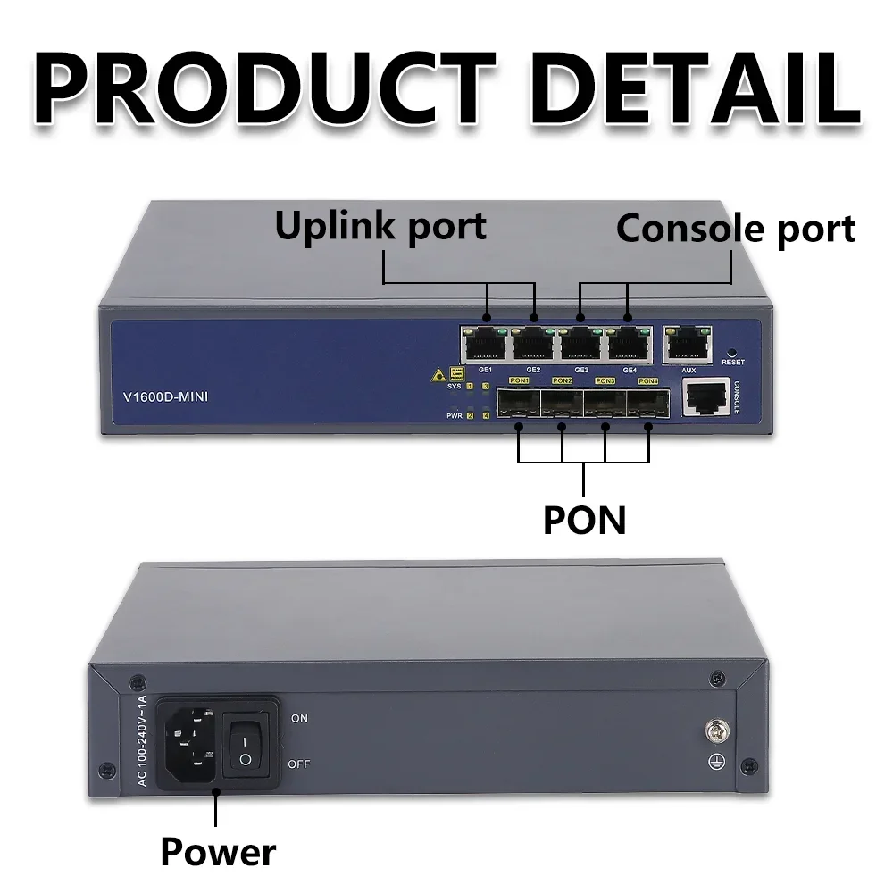 Imagem -04 - Optfocus-epon Olt c Plus Sfp Suporte Vlan Compatível com Todas as Marcas de 256 Onu 4pon 7db 8db 9db